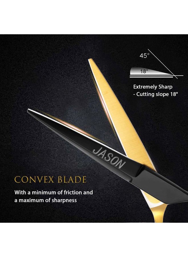 Jason مقص قص الشعر 6 بوصة مقصات حلاقة محترف من الفولاذ المقاوم للصدأ الياباني 440C مقصات تصفيف حادة حافة صالون - Image 3
