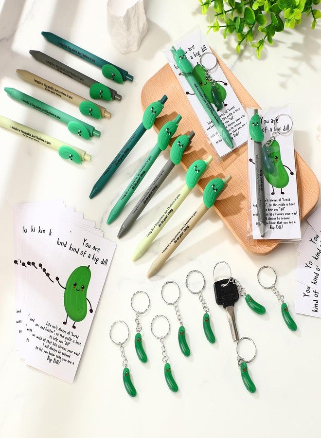 Sinload 25 Sets Inspirational Pickle Gift Bulk Employee Appreciation Gifts Pickle Ballpoint Pens Emotional Luminous Keychains Bookmark for Social Worker Coworker Office Staff Team Teacher Nurse - Image 5