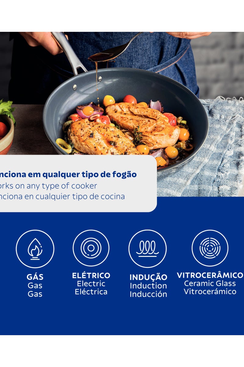TRAMONTINA Tramontina 🇧🇷 26CM Grano Frying Pan with Ceramic Coating 🍳 | Stainless Steel, Nonstick, Induction Ready | Since 1911, Made in Brazil – Model 62155266 - Image 3