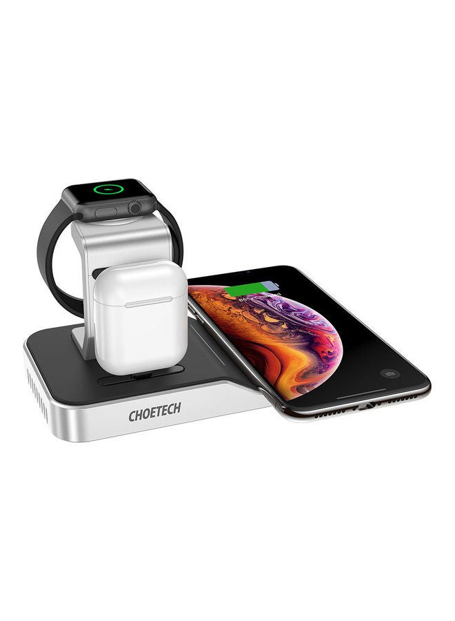 CHOETECH 4-In-1 Wireless Charging Dock For iPhone/iPod/Apple Watch Black - Image 1
