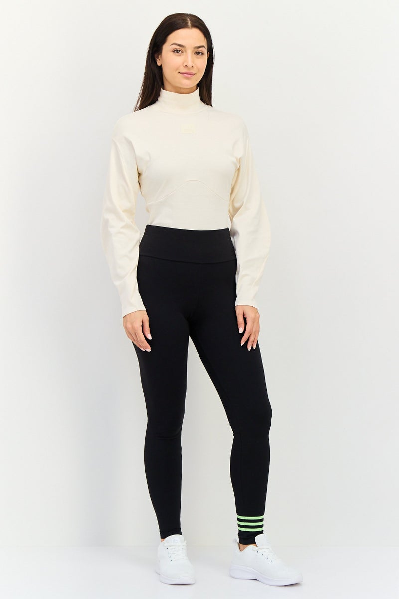 Adidas Women Sportswear Fit Long Sleeves Training Bodysuits, Cream - Image 4