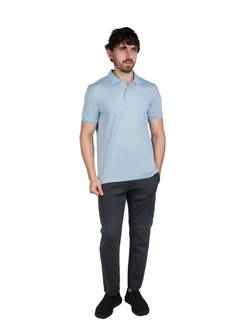 GIORDANO Men's Slim Fit Embossed Pique Polo| Silk Touch Series