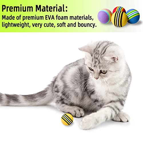 yuntop 12 Pack Foam Cat Soccer Balls - Soft, Quiet, Interactive Toys for Kitten, Dog, Puppy - Indoor Activity Play, Chase, Training, Chewing - Image 3