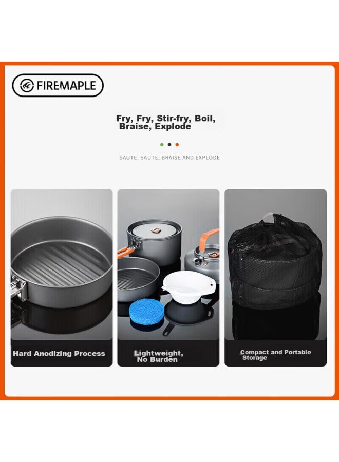Fire-Maple Fire-maple Feast 2 Camping Cookware Set, Suitable For 2-3 People, Outdoor Camping Equipment, Cooking Utensils, Kettle For Outdoor Use - Image 4