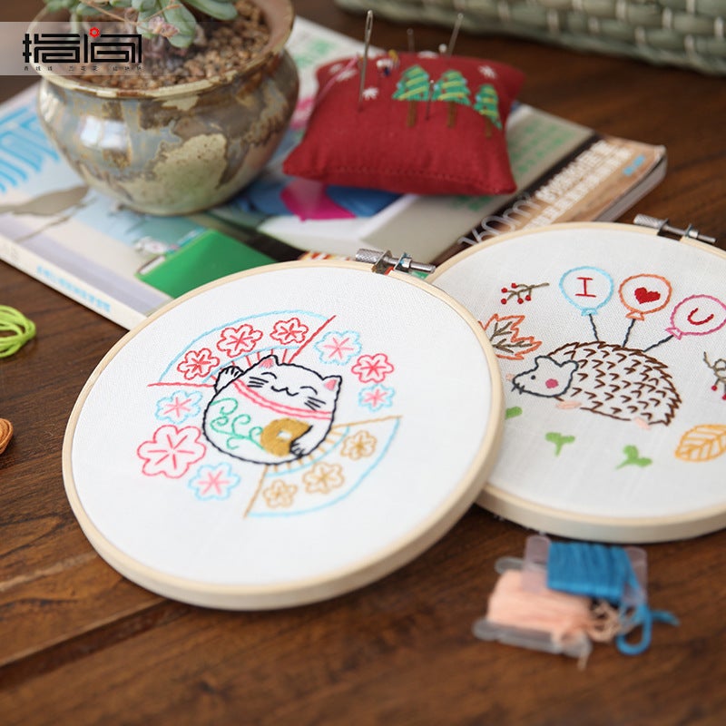Handmade Embroidery Diy Material Bag Children'S Student Fabric Handmade Decoration Lu Embroidery Cross Stitch Suzhou Embroidery Hanging Painting - Image 5
