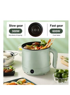 XiuWoo Electric Hot Pot, Non-Stick Electric Skillet, Multi-Functional Mini Stock Pot, 1.7L Rapid Ramen Noodles Cooker, Dual Power Cooker for Soup, Pasta, Oatmeal, Porridge, Dumplings, Eggs, White  - Image 4