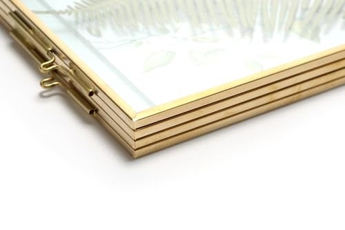 Rising Star Supply Rising Star Brass Frame, Double 5x7 Folding Picture Frames, Gold Metal Pressed Glass Photo Frame - Image 4