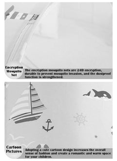 ZCM-HAPPY Foldable Baby Mosquito Net Free Installation Comfortable Cool Mosquito Cover with Pillow Cushion (0-3 Years), Breathable and Portable  - Image 3