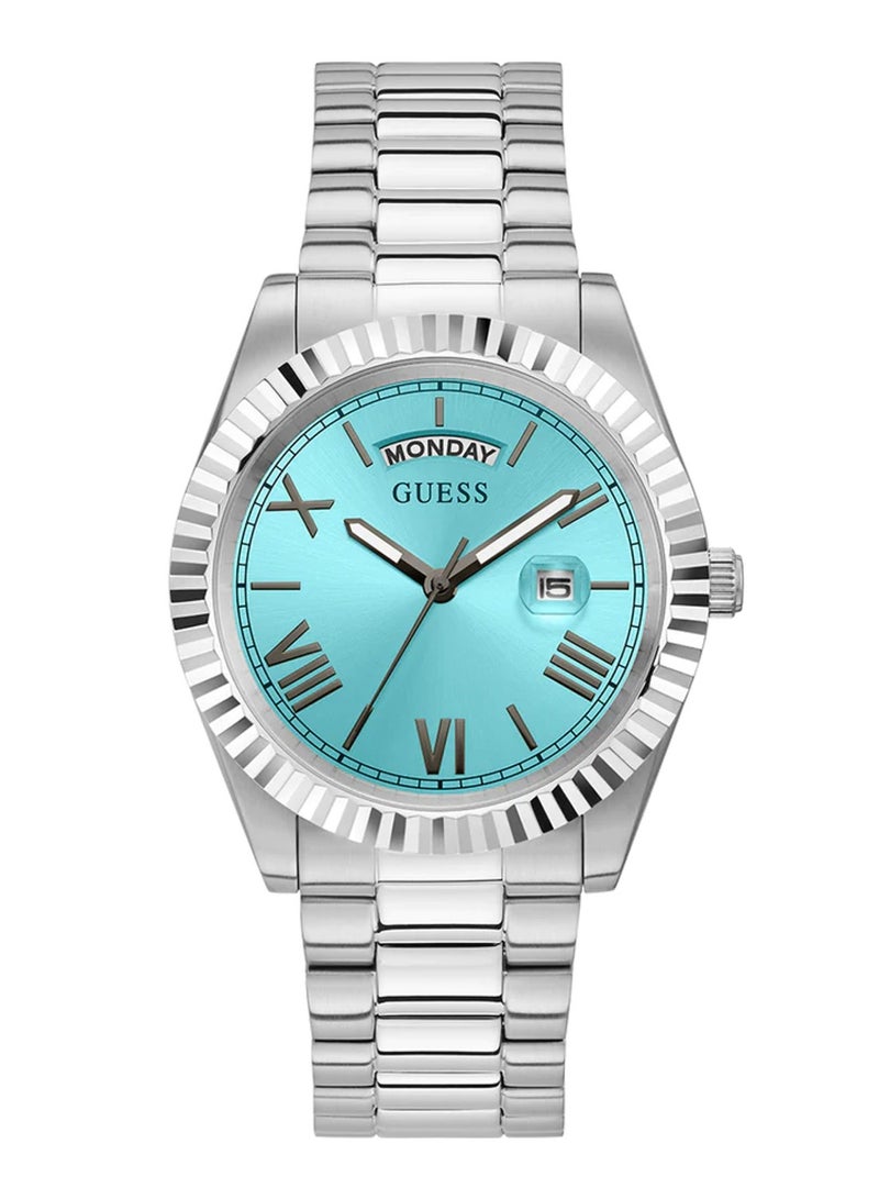 GUESS Men's Silver Tone Case Silver Tone Stainless Steel Watch GW0265G11 - 42mm - Image 1