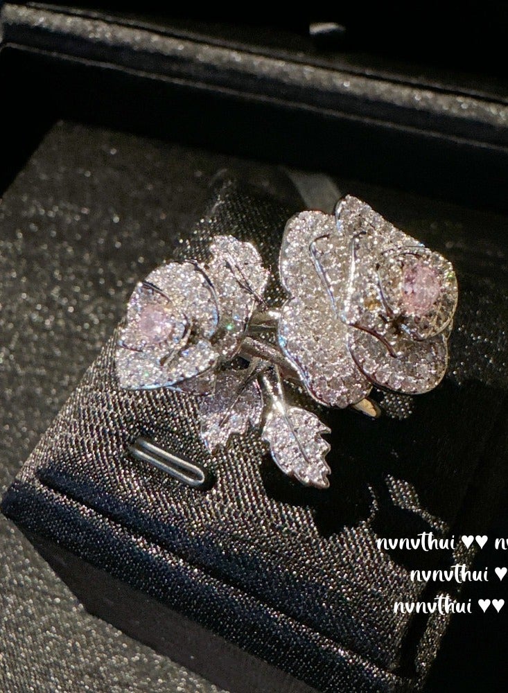 Jewelry Rose opening zircon ring - Image 1