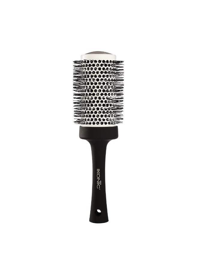 Ikonic Professional Blow Dry Hair Brush with Ionic Techonology for Frizz-Free Styling, Curling, Volumizing & Waves for Women & Men, All Hair Types, Salon & Personal Use - BDB 52 BLACK + WHITE - Image 1