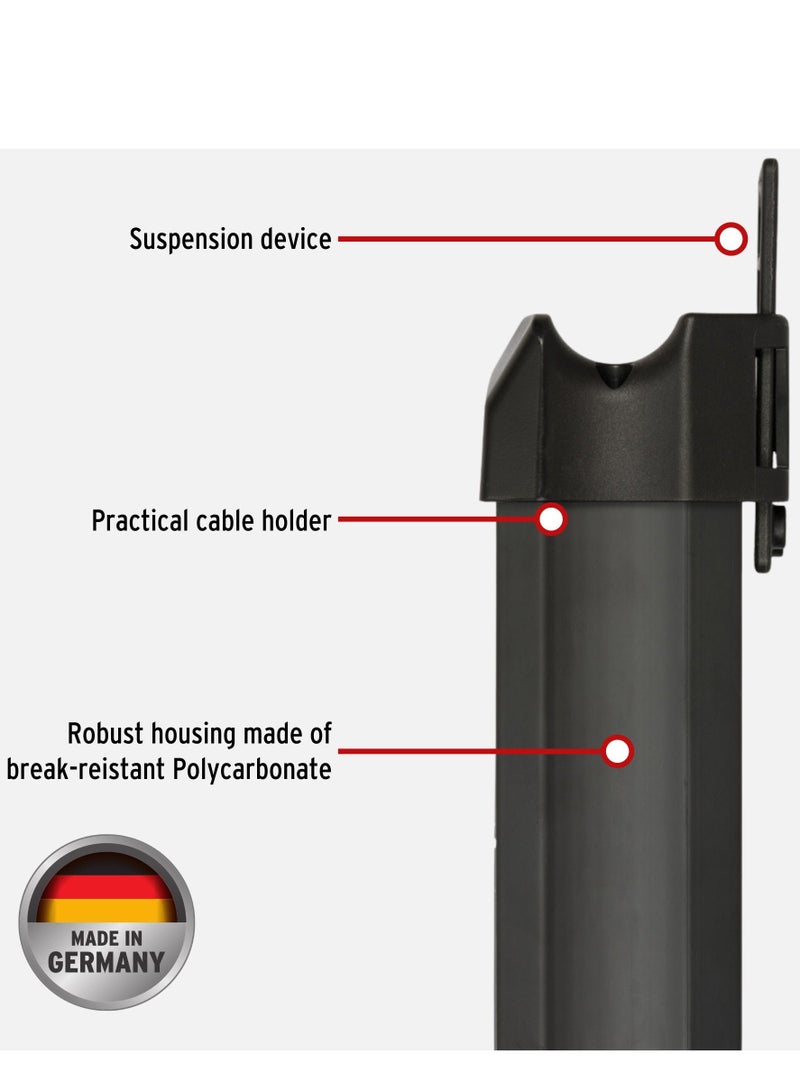 Brennenstuhl مأخذ تمديد بريجنشتول بريميوم لاين 3-way مع كابل اتصال طويل 5م، قابس BS و 3x مأخذ BS مع مفتاح تشغيل/إيقاف، أسود - Image 5