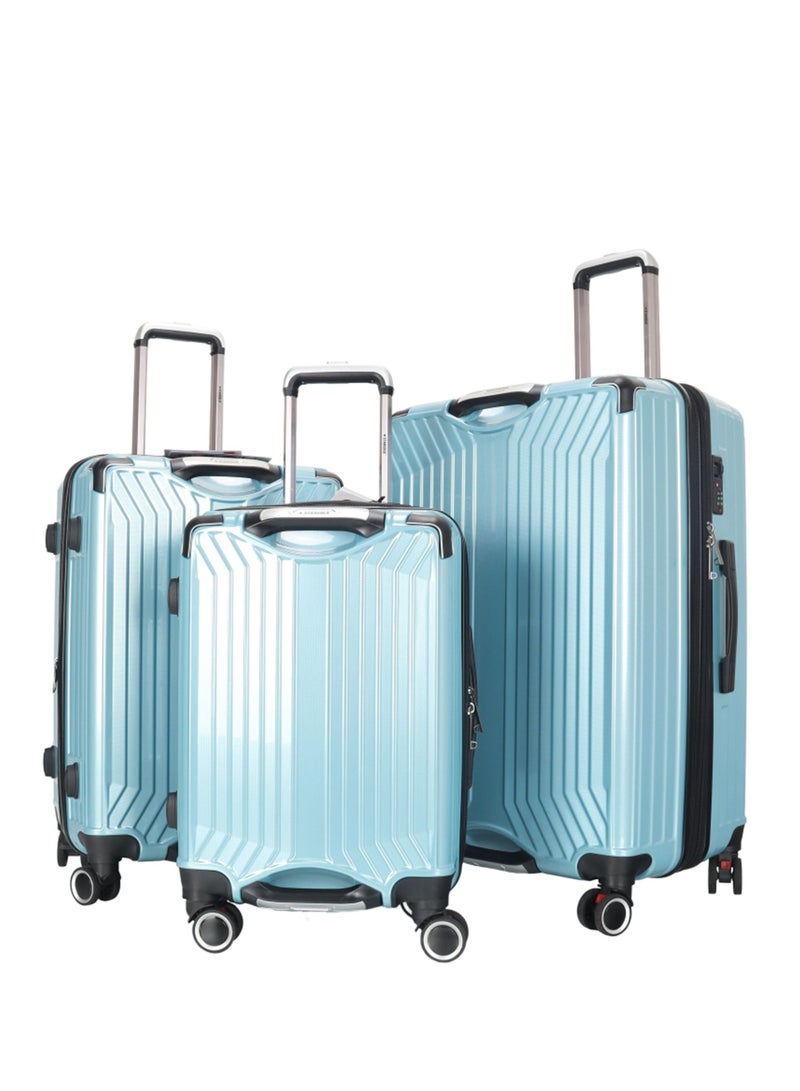 ستارجولد طقم حقائب سفر بعجلات من 3 قطع TPC عجلات جانبية صلبة مع قفل TSA - Image 1