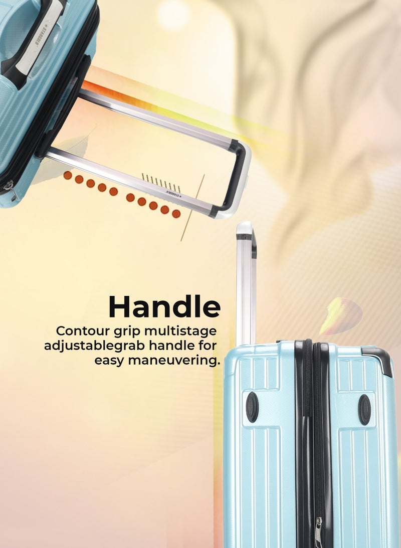 ستارجولد طقم حقائب سفر بعجلات من 3 قطع TPC عجلات جانبية صلبة مع قفل TSA - Image 4