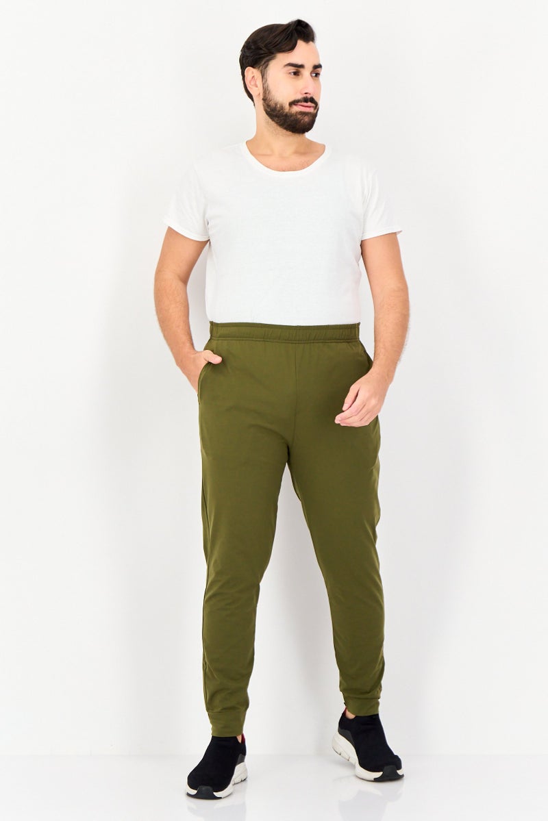 RBX Men Sportswear Fit Solid Outdoor Sweatpants, Olive  - Image 3