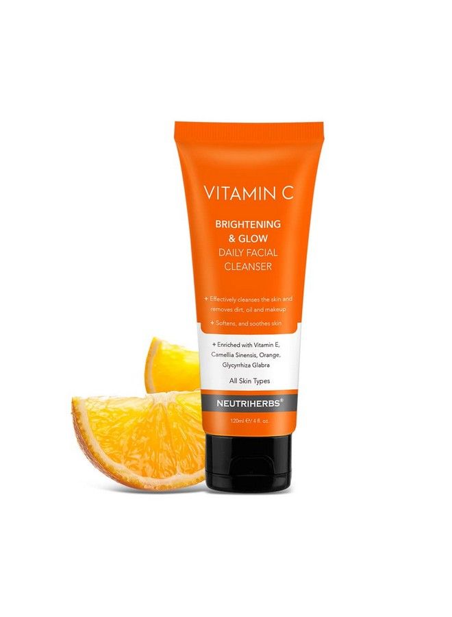 NEUTRIHERBS Vitamin C Face Washdaily Facial Cleanser With Aloe & Hyaluronic Acid; Cleanrefreshbrighten And Balance Complexion; For All Skin Type 120Ml E/ 4 Fl. Oz - Image 1