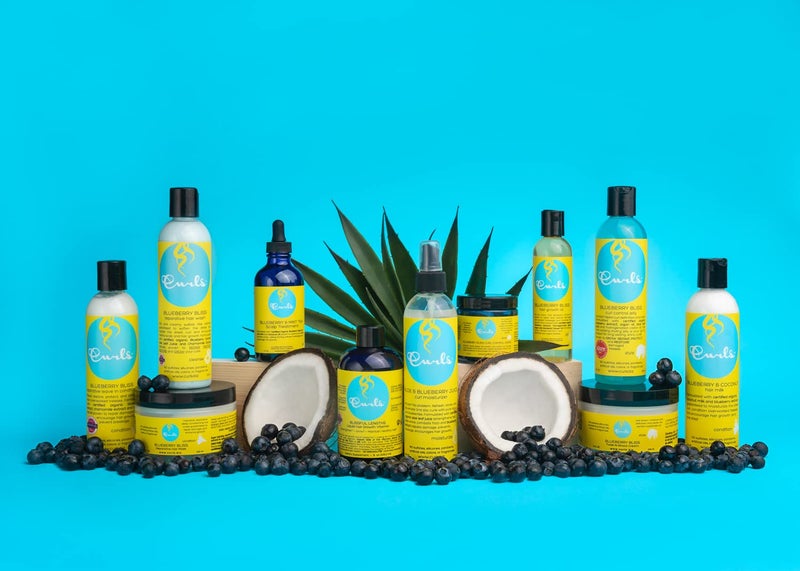 Curls Blueberry Bliss Reparative Hair Wash - 8 oz, Encourage Balanced Scalp, Rich and Creamy Sulfate-Free Cleanser, For Wavy, Curly, and Coily Hair Types - Image 3