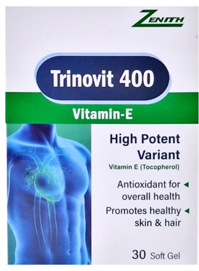 Zenith Trinovit 400Mg Vit-E Softgel 30'S