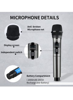 UHF High Quality Professional Rechargeable Wireless Live Dynamic Microphone For Vocal Karaoke  - Image 2