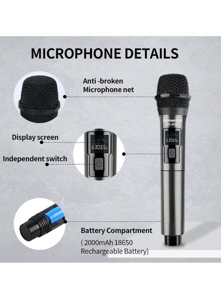 UHF - High Quality Professional Rechargeable Wireless Live Dynamic Microphone For Vocal Karaoke - Image 1