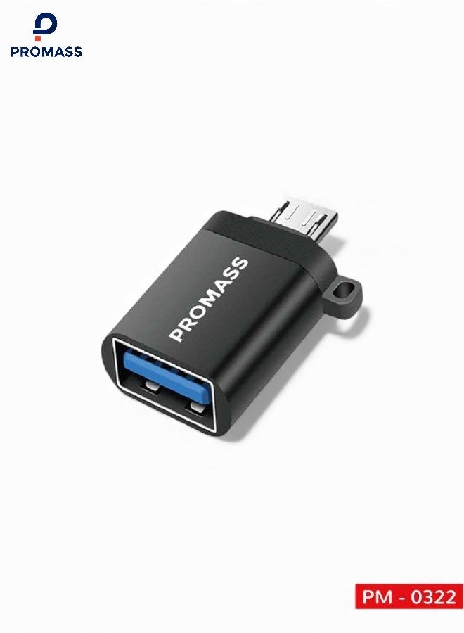 بروماس قارئ فلاش يو اس بي الى ميكرو, ناقل بيانات فائق السرعة تصميم صغير ومتين يسهل حمله واستخدامه في اي مكان متوافق مع جميع الاجهزة التي تدعم Micro - Image 1