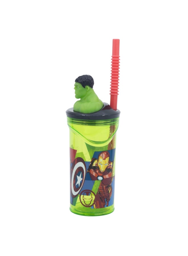 ستور أفنجرز كوب مجسم ذا هالك 3D مع شفاطة ألوان متعددة 360 مل 10202 - Image 2