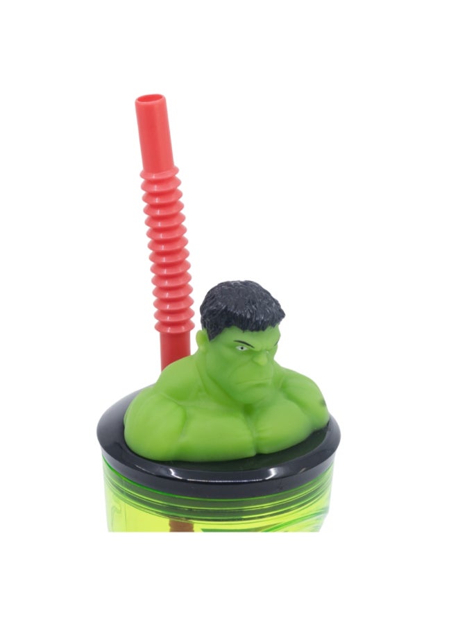 ستور أفنجرز كوب مجسم ذا هالك 3D مع شفاطة ألوان متعددة 360 مل 10202 - Image 4