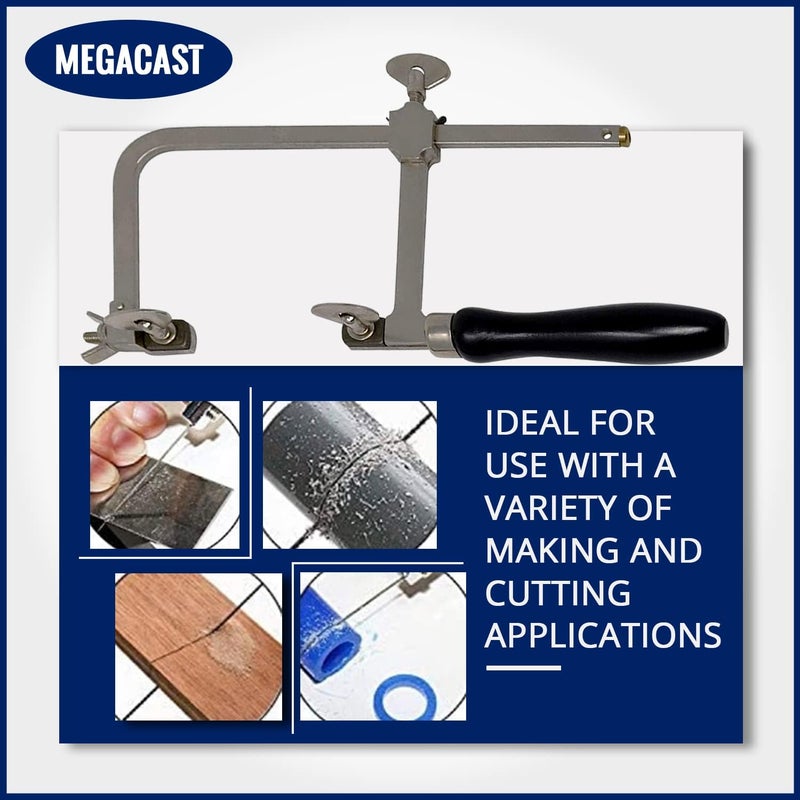 MegaCast GERMAN STYLE JEWELERS SAW FRAME with 144 ASSORTED JEWELERS SAW BLADES - Image 4