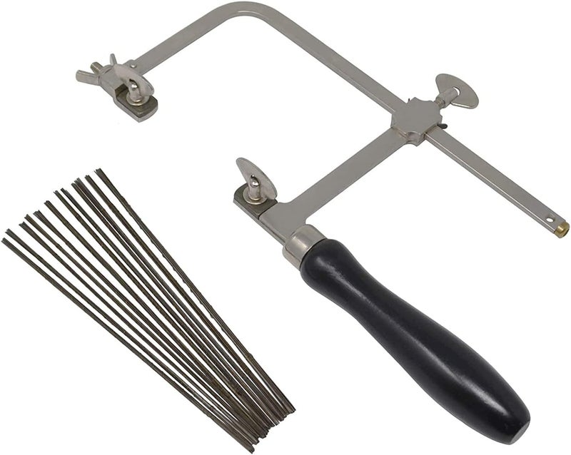 MegaCast GERMAN STYLE JEWELERS SAW FRAME with 144 ASSORTED JEWELERS SAW BLADES - Image 1