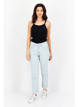 QUIKSILVER Women Up Sized Washed Denim Jeans, Blue  - Image 3