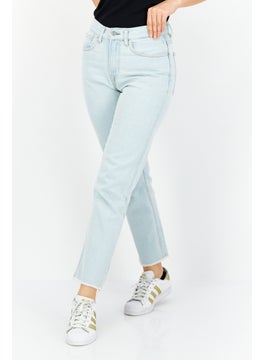 QUIKSILVER Women Up Sized Washed Denim Jeans, Blue  - Image 1