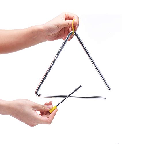 TDOCK 8 Inch Musical Steel Triangle Percussion Instrument With Striker - Image 1