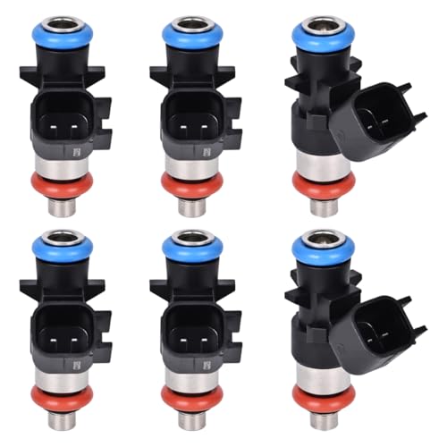 EKLN Set of 6 Fuel Injectors 0280158233 4 Holes Fit for 2011-2017 Chrysler 200 300 Dodge Avenger Challenger Charger Ram 1500/2500/3500 3.6L Replaces 5184085AC 5184085AD 4G2269 FJ1147 - Image 1