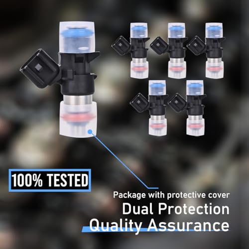 EKLN Set of 6 Fuel Injectors 0280158233 4 Holes Fit for 2011-2017 Chrysler 200 300 Dodge Avenger Challenger Charger Ram 1500/2500/3500 3.6L Replaces 5184085AC 5184085AD 4G2269 FJ1147 - Image 4
