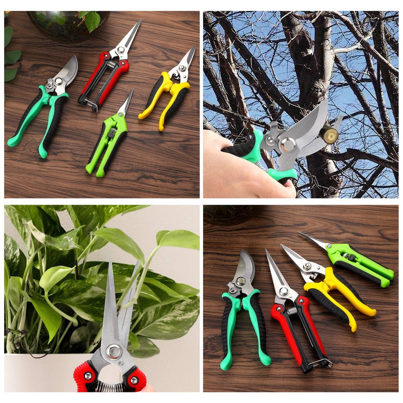 Topbooc 5â€‘Piece Garden Pruning Shears Set with Gloves & Storage Bag â€“ Stainless Steel Trimming Scissors for Flowers, Herbs & Small Branches â€“ Ergonomic Gardening Tools Kit (Multi-color) - Image 5