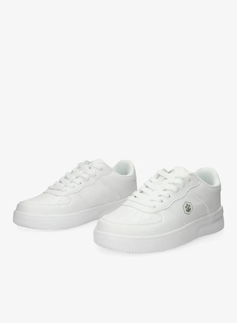 لامبرجاك Lumberjack Women’s White Casual Sneakers – Lightweight Lace-Up Everyday Fashion Shoes