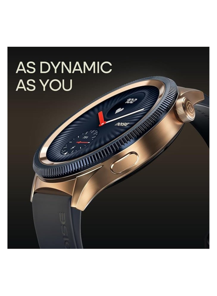 Noise Newly Launched Halo 2 Smartwatch 1.43" AMOLED, 1st Rotating Dial (Axe-cut Bezel Design), Stainless Steel Build, Menu Transition Animations Effects, BT Calling, Health Suite (Elite Black) - Image 2
