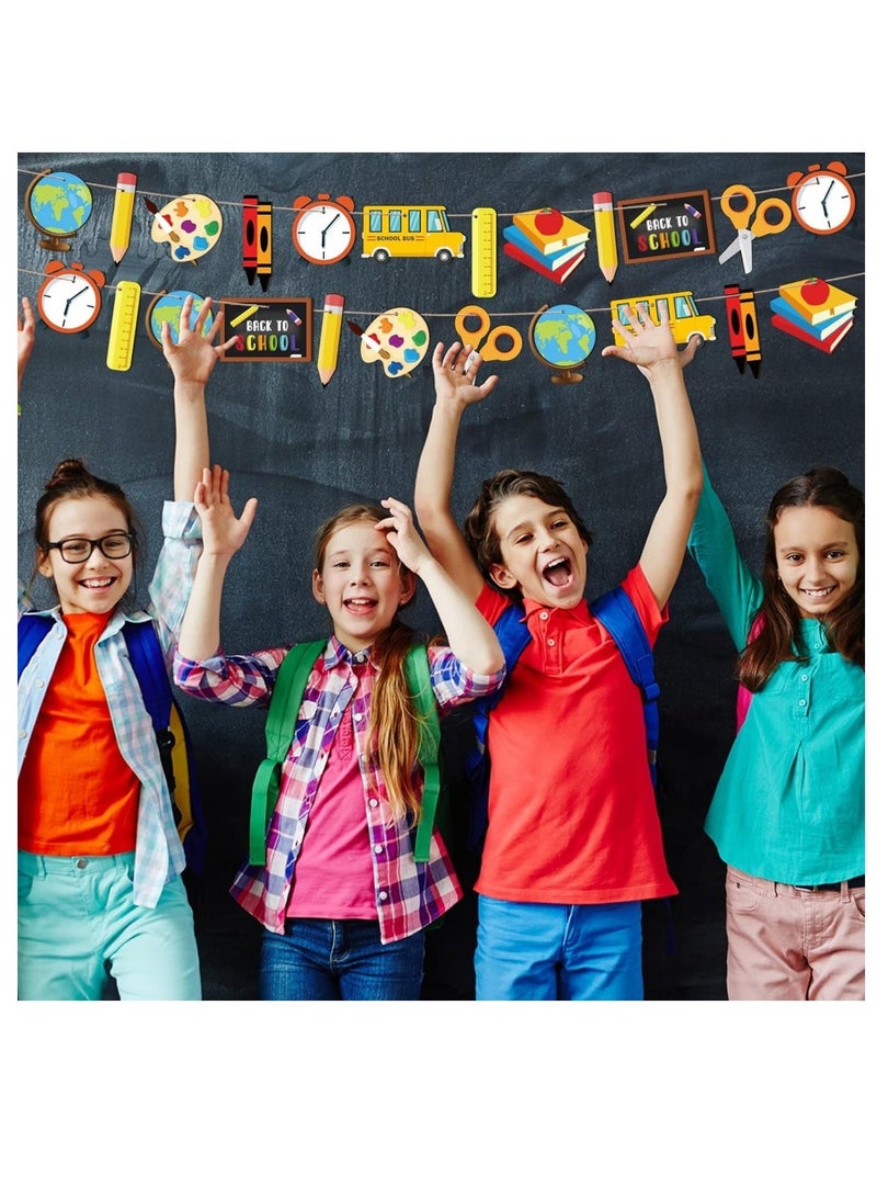 كوول تشيك 30 قطعة من زينة العودة إلى المدرسة الخشبية المعلقة، قطع ديكور معلقة لأول يوم دراسي، زينة خشبية لمستلزمات الحفلات - Image 2
