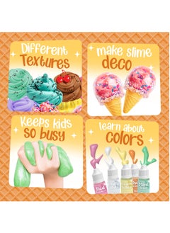 ESSEN Ice Cream Slime Kit for Kids DIY Slime Making Kit Make Your Own Slime Icecream Set Toys for Kids Girls Boys Birthday Gift Toy DIY Fluffy Butter Slime Kits Arts Crafts Set with 33 Accessories  - Image 2