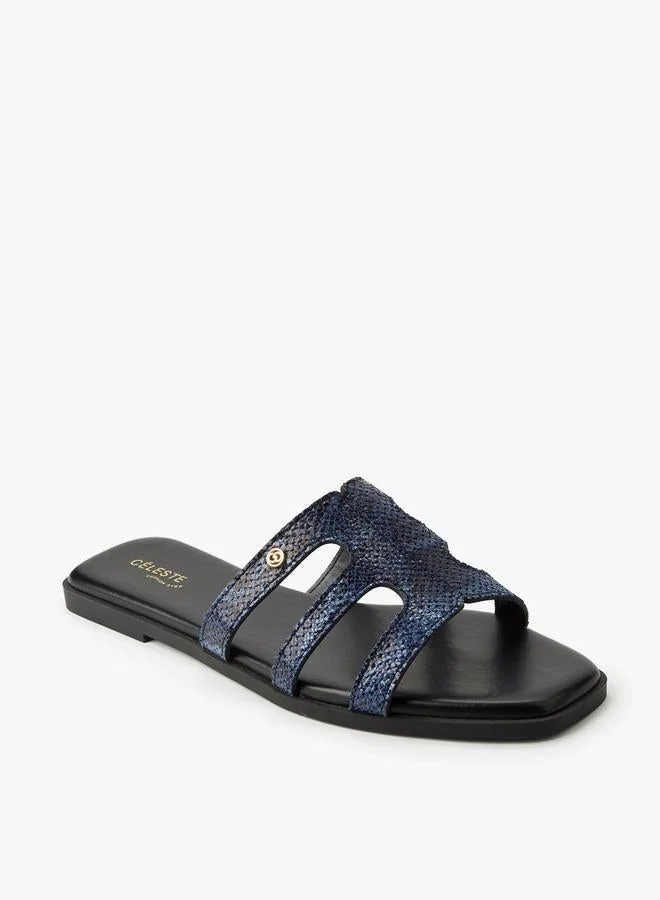 سيليست Women Animal Print Slip-On Sandals
