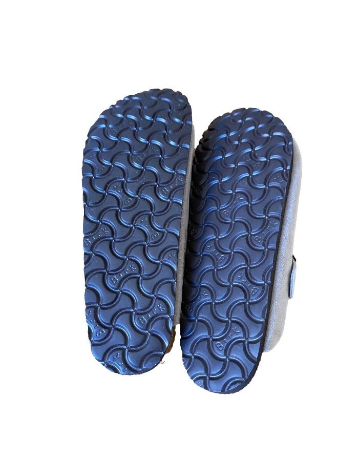 BIRKENSTOCK Boston Braided Suede Leather Clogs - Elemental Blue Comfort Slip-Ons - Image 4