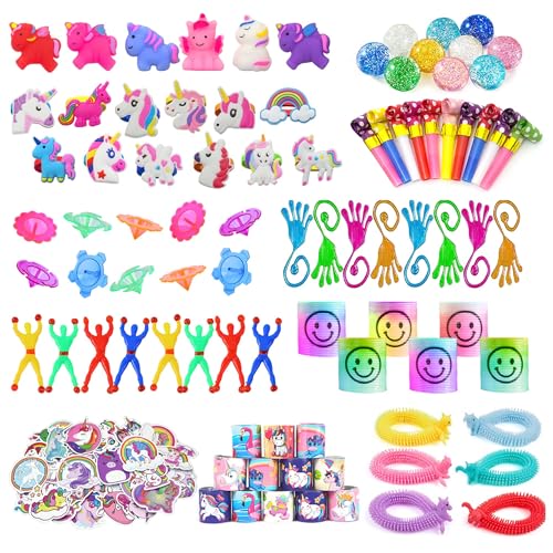 BANBALLON Unicorn Party Favor Goodie Rainbow Elastic Ball Bracelets Stickers Gifts Pinata Filler Bulk Toys for Unicorn Party Girl Kid Birthday Party Stuffers Supplies Style 01 - Image 5