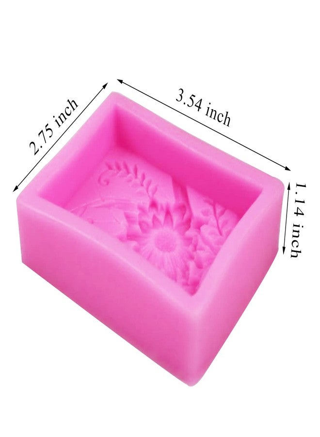 AIDOIT Silicone Soap Molds, AIDOIT 2 Pack Butterfly Flower Soap Molds 3D Floral Silicone Molds for Handmade Soaps DIY Candles Chocolates Biscuits Cakes Muffins Art Crafts - Image 2