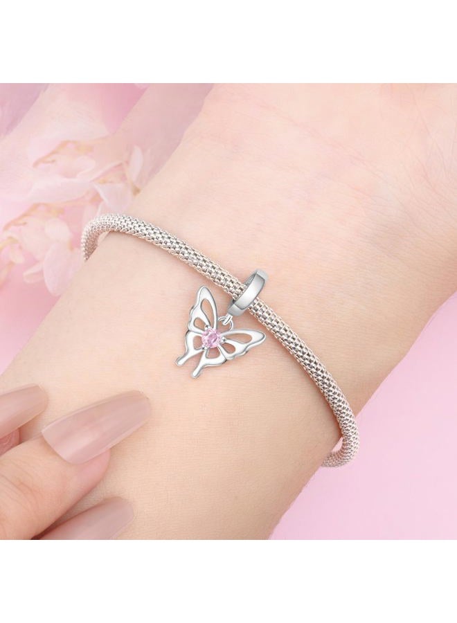 CYCUFF 925 Sterling Silver Charms Suitable for Bracelets Charms Beads, Charm Necklaces Jewellery Gift for Women Girls (Romantic Classic Guardian Flower Charm) - Image 2