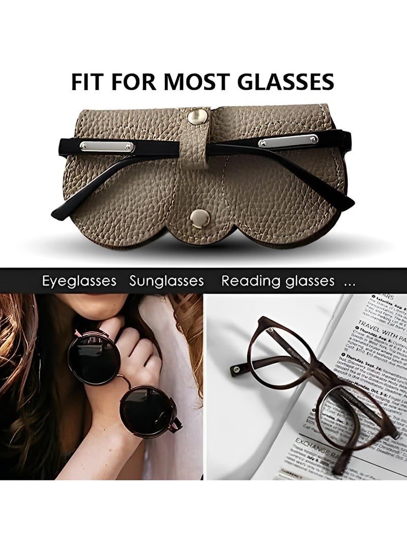 حافظة نظارات شمسية جلدية ناعمة محمولة - 3 قطع حقيبة سفر مع حزام للمعصم، مثالية للشاطئ والأنشطة الخارجية، متاحة بـ 3 ألوان - Image 3