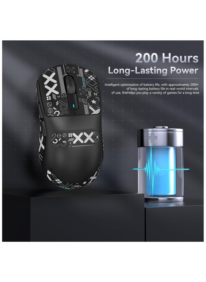 Attack Shark - ATTACK SHARK X3 Wireless Gaming Mouse – Ultra-Light 49g Superlight Design – 26,000 DPI Optical Sensor – 2.4GHz Wireless, Bluetooth & Wired Connection – Programmable Buttons – RGB Lighting – Ergonomic Grip – Compatible with PC, Laptop, Mac (White) - Image 1
