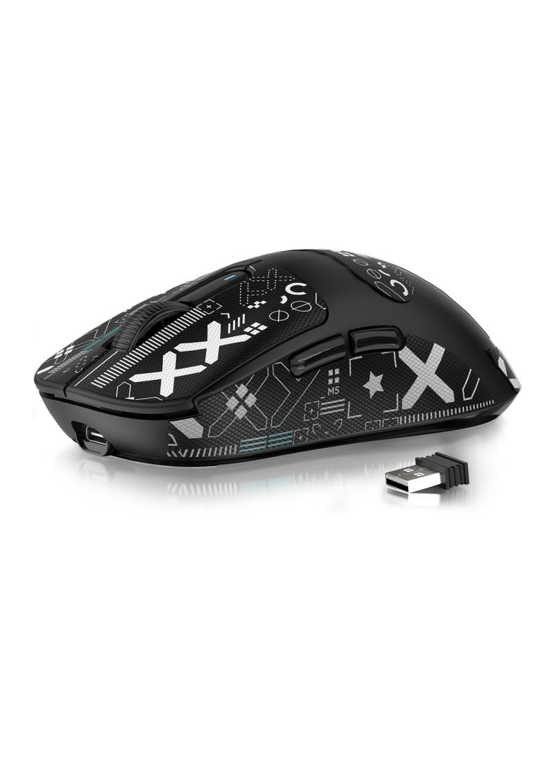 Attack Shark - ATTACK SHARK X3 Wireless Gaming Mouse – Ultra-Light 49g Superlight Design – 26,000 DPI Optical Sensor – 2.4GHz Wireless, Bluetooth & Wired Connection – Programmable Buttons – RGB Lighting – Ergonomic Grip – Compatible with PC, Laptop, Mac (White) - Image 1