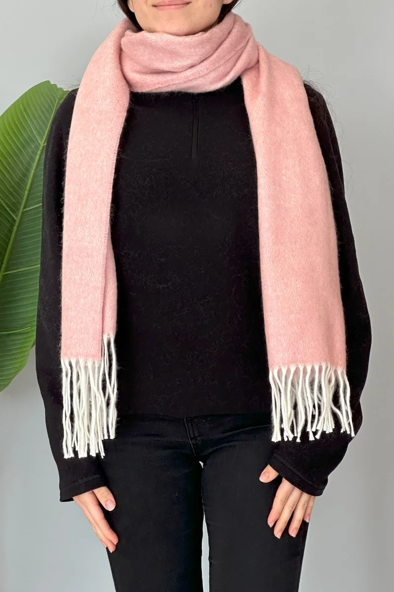 Remsa Mayo Tassel Boucle Scarf Shawl 45X200 cm 1285 Powder