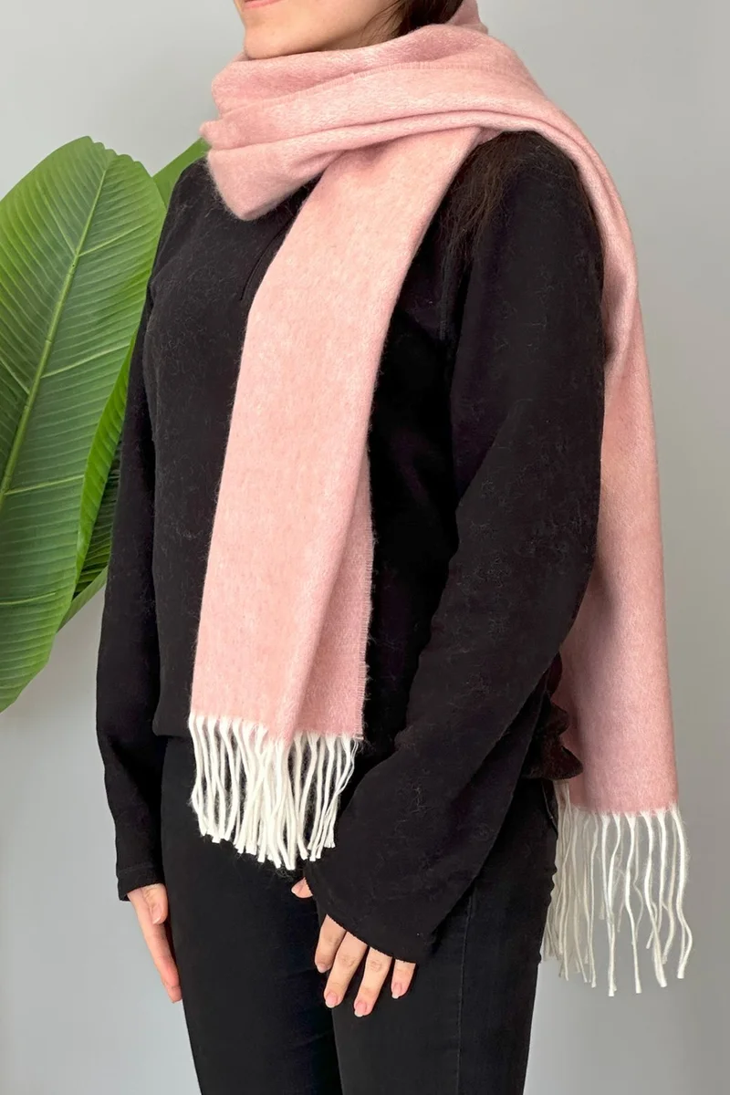 Remsa Mayo Tassel Boucle Scarf Shawl 45X200 cm 1285 Powder