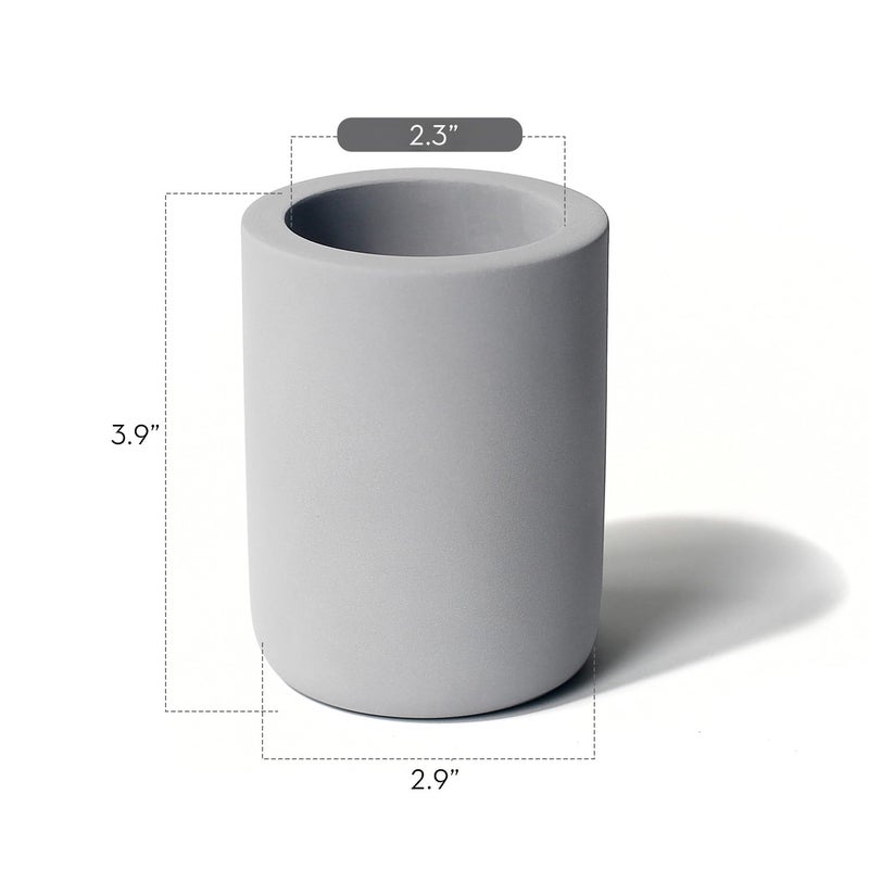Selegna Drying Stone Toothbrush Holder, Diatomite Toothbrush Holders for Bathroom, Quick Drying Electric Toothbrush & Toothpaste Holder Cup, Diatomaceous Earth Bathroom Sink Organizer (Dark Grey) - Image 3